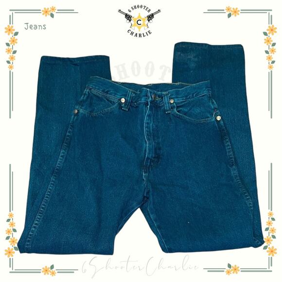 VINTAGE Wrangler Jeans Womens 5 Teal Cowboy Cut Slim Mom Denim 14MWZ USA - Picture 1 of 6